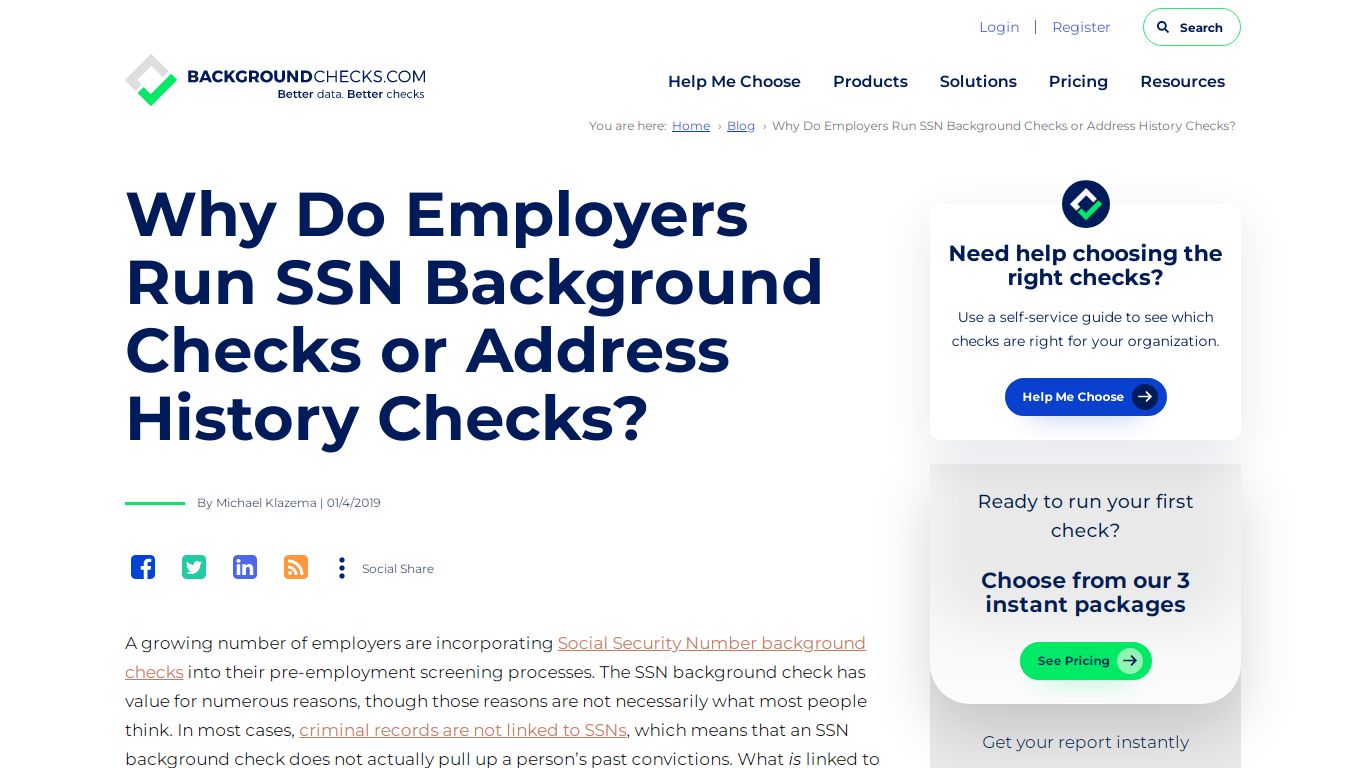 Why Do Employers Run SSN Background Checks or Address History Checks?